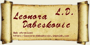 Leonora Dabesković vizit kartica